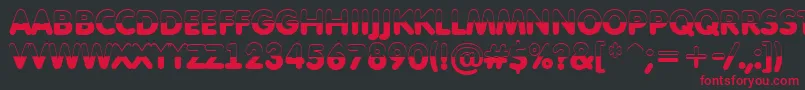 Шрифт AFuturaroundtitulbwBold – красные шрифты на чёрном фоне