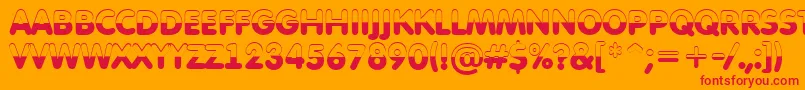 AFuturaroundtitulbwBold Font – Red Fonts on Orange Background