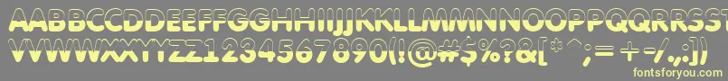 AFuturaroundtitulbwBold Font – Yellow Fonts on Gray Background