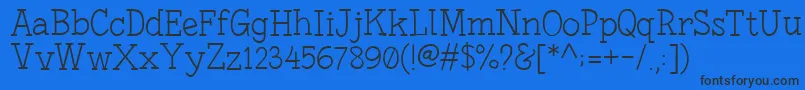 FonesiaLight Font – Black Fonts on Blue Background