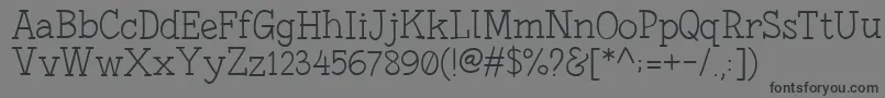 Шрифт FonesiaLight – чёрные шрифты на сером фоне