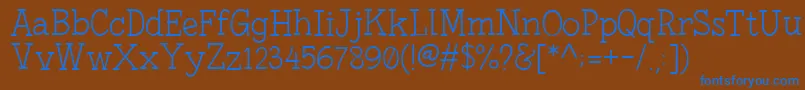 FonesiaLight Font – Blue Fonts on Brown Background