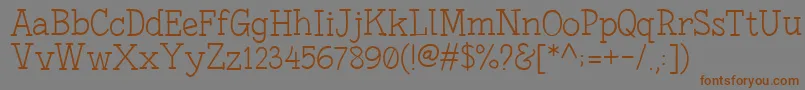 FonesiaLight Font – Brown Fonts on Gray Background