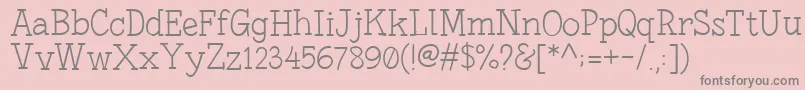 FonesiaLight Font – Gray Fonts on Pink Background
