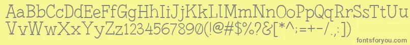 FonesiaLight Font – Gray Fonts on Yellow Background