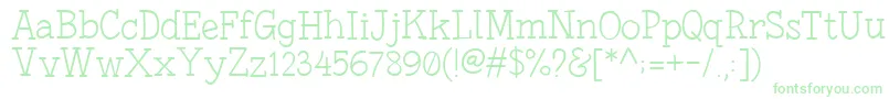 FonesiaLight Font – Green Fonts on White Background