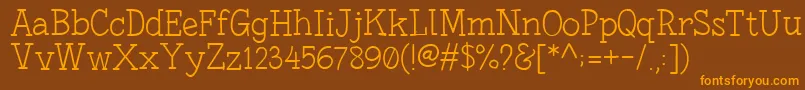 FonesiaLight Font – Orange Fonts on Brown Background