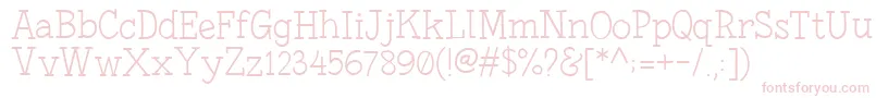 FonesiaLight Font – Pink Fonts on White Background