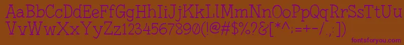 FonesiaLight Font – Purple Fonts on Brown Background