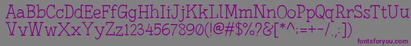 FonesiaLight Font – Purple Fonts on Gray Background