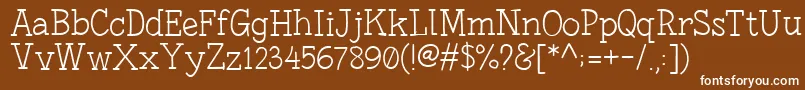 FonesiaLight Font – White Fonts on Brown Background