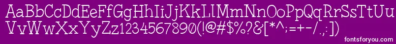 FonesiaLight Font – White Fonts on Purple Background
