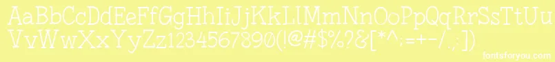FonesiaLight Font – White Fonts on Yellow Background