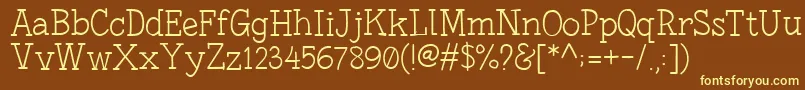 FonesiaLight Font – Yellow Fonts on Brown Background
