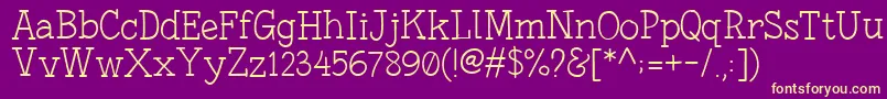 FonesiaLight Font – Yellow Fonts on Purple Background