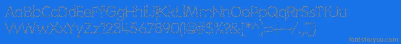 GrotesqueBrk Font – Gray Fonts on Blue Background