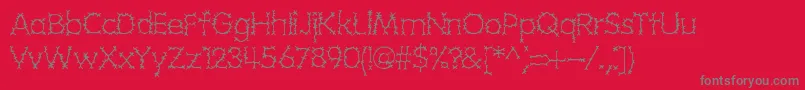 GrotesqueBrk Font – Gray Fonts on Red Background