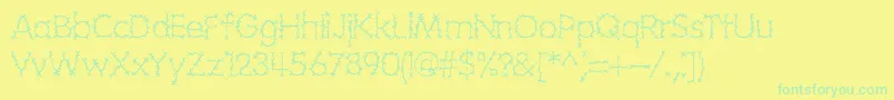 GrotesqueBrk Font – Green Fonts on Yellow Background