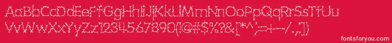 GrotesqueBrk Font – Pink Fonts on Red Background
