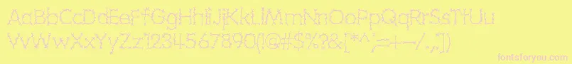 GrotesqueBrk-Schriftart – Rosa Schriften auf gelbem Hintergrund