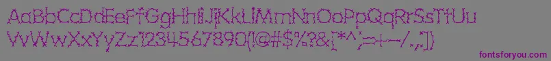 GrotesqueBrk-fontti – violetit fontit harmaalla taustalla