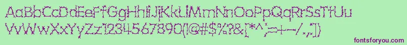 GrotesqueBrk Font – Purple Fonts on Green Background