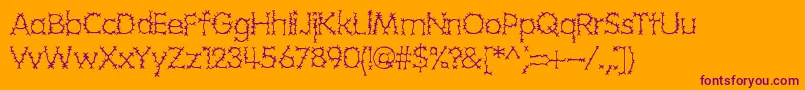 Шрифт GrotesqueBrk – фиолетовые шрифты на оранжевом фоне