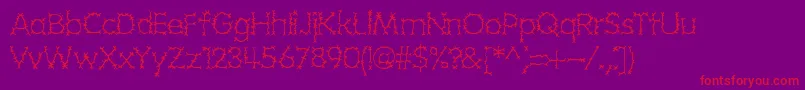 フォントGrotesqueBrk – 紫の背景に赤い文字