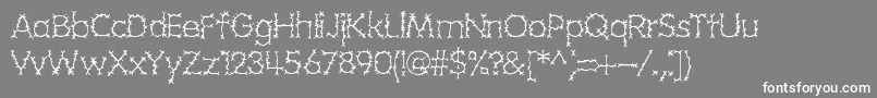 フォントGrotesqueBrk – 灰色の背景に白い文字