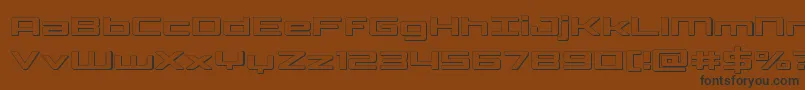 Phoenicialowercase3D Font – Black Fonts on Brown Background
