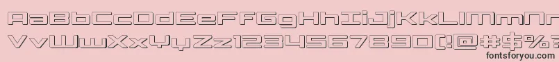 Phoenicialowercase3D Font – Black Fonts on Pink Background