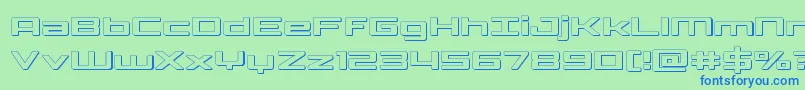 Phoenicialowercase3D Font – Blue Fonts on Green Background