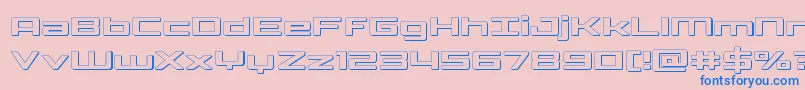 Phoenicialowercase3D Font – Blue Fonts on Pink Background