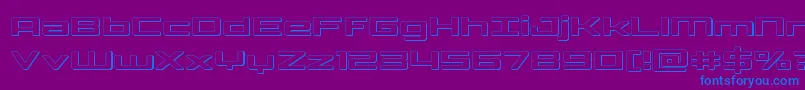 Phoenicialowercase3D Font – Blue Fonts on Purple Background