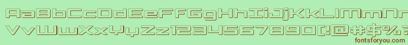 Phoenicialowercase3D Font – Brown Fonts on Green Background