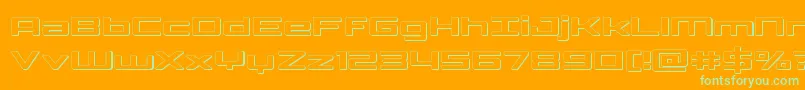 Phoenicialowercase3D Font – Green Fonts on Orange Background