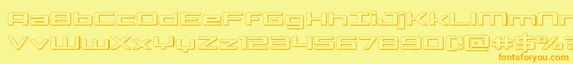 Phoenicialowercase3D Font – Orange Fonts on Yellow Background