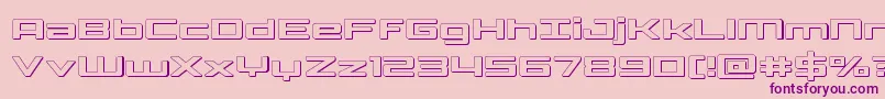 Phoenicialowercase3D Font – Purple Fonts on Pink Background