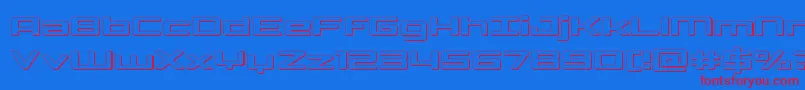 Phoenicialowercase3D-fontti – punaiset fontit sinisellä taustalla