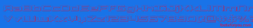 Phoenicialowercase3D Font – Red Fonts on Blue Background