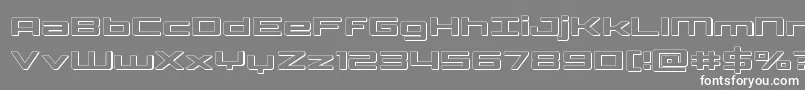 Phoenicialowercase3D Font – White Fonts on Gray Background