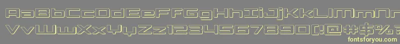 Phoenicialowercase3D Font – Yellow Fonts on Gray Background