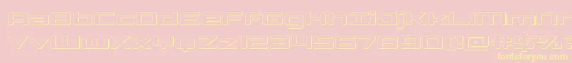 Phoenicialowercase3D Font – Yellow Fonts on Pink Background