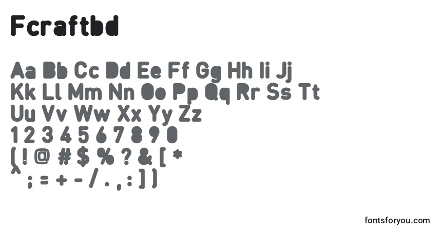 Шрифт Fcraftbd – алфавит, цифры, специальные символы