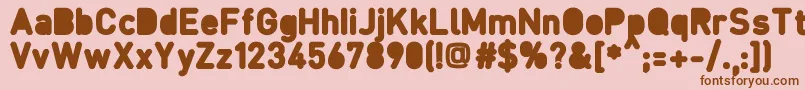 Fcraftbd Font – Brown Fonts on Pink Background