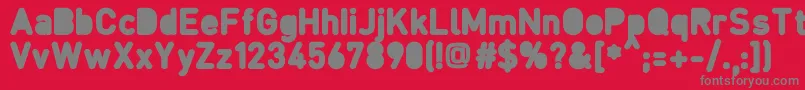 Fcraftbd Font – Gray Fonts on Red Background