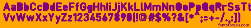 Fcraftbd Font – Purple Fonts on Orange Background