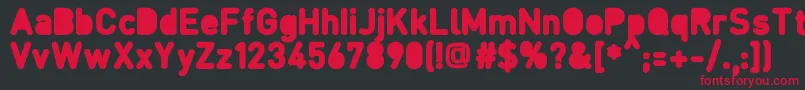 Fcraftbd Font – Red Fonts on Black Background