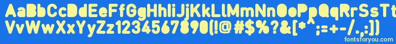 Fcraftbd Font – Yellow Fonts on Blue Background