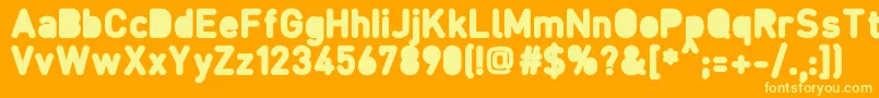 Fcraftbd Font – Yellow Fonts on Orange Background